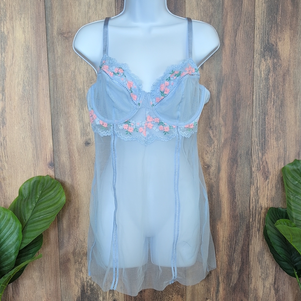 Auden Sheer Lace Chemise Nighty Lingerie NWT L              M312